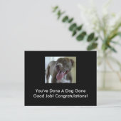 Du hast einen Hund gut gemacht! Postkarte (Stehend Vorderseite)