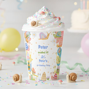 Du hast es geschnappt! Aquarellnuss Geburtstag Pappbecher
