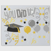 Du hast es getan! -Abschluss Geschenkpapier (Flach)