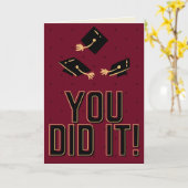 Du hast es getan! Abschluss-Karte Karte (Gelbe Blume)