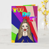 Du hast es getan ] Herzlichen Glückwunsch! Karte (Gelbe Blume)