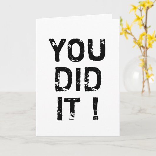 DU HAST ES GETAN! KARTE (Gelbe Blume)