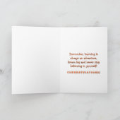 Du hast es getan! Niedlich Fox Abschluss Joy Karte (Innenseite)