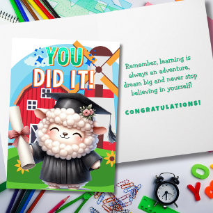 Du hast es getan! Niedliche Abschluss Joy Karte