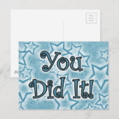 Du hast es getan! postkarte (Vorne/Hinten)