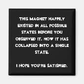 Du hast es zusammengebrochen! Quantenphysik-Spaß Magnet (Vorne)
