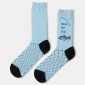 Du hast Fische, Blue Hobby Socken (Linkes Detail)