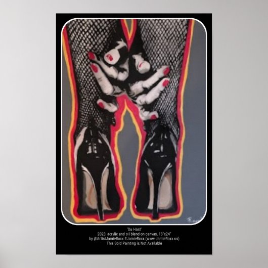 "'Du Hast'-Gemälde auf einem" Poster (Vorne)