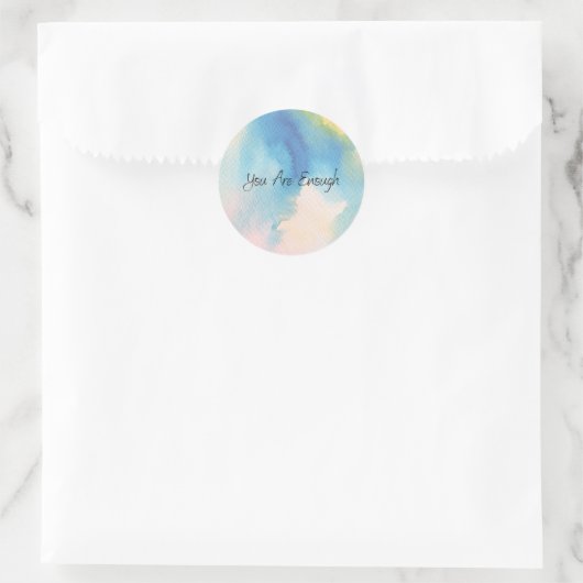 Du hast genug runder aufkleber (Tasche)