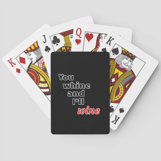 Du hast gewonnen und ich weine spielkarten (Rückseite)
