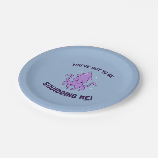 Du hast Got, mich zu quietschen Pappteller (Schrägansicht)