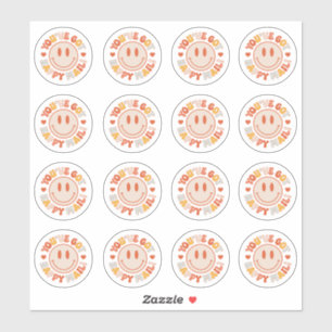 Du hast Happy Mail Groovy Smile Sticker Sheet Got