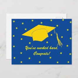 Du hast hart gearbeitet. Glückwunsch! Postkarte