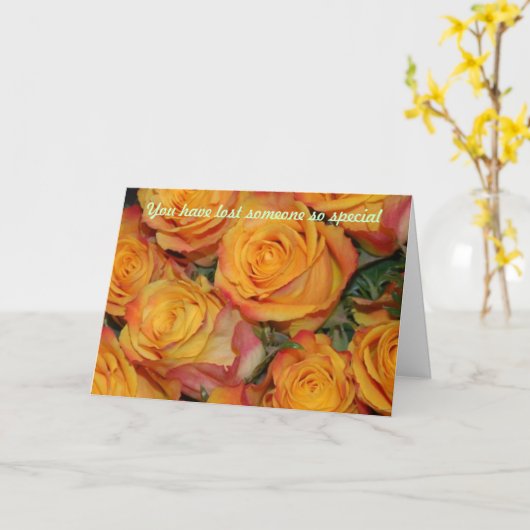 Du hast jemanden so Besonderes verloren Karte (Gelbe Blume)