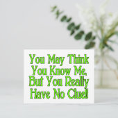 Du hast keinen Klang Postkarte (Stehend Vorderseite)