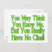 Du hast keinen Klang Postkarte (Vorne/Hinten)