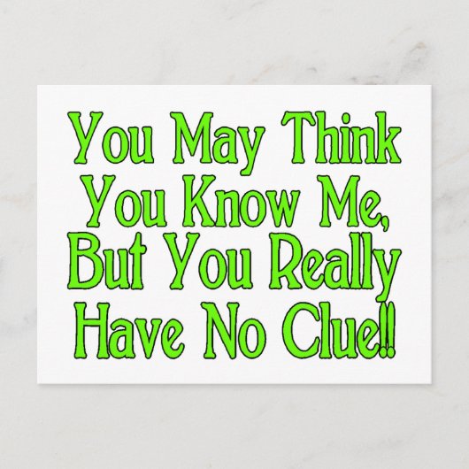 Du hast keinen Klang Postkarte (Vorderseite)