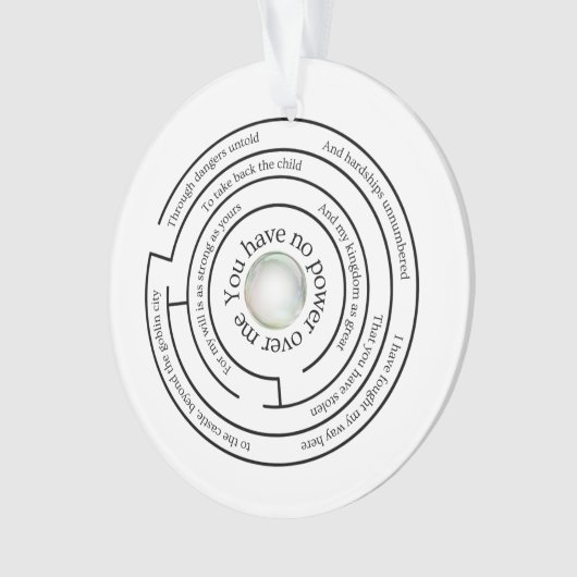 "Du hast keinen Power über mich" Ornament (Vorderseite)