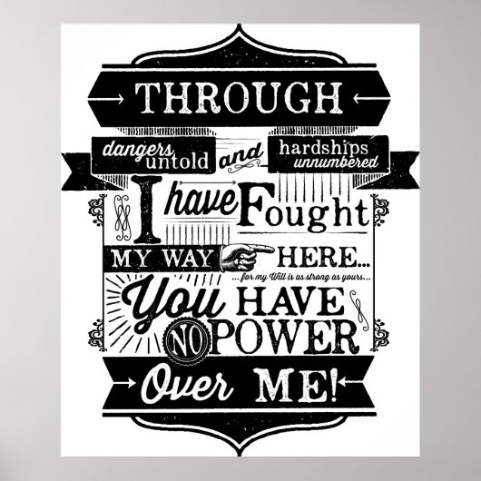 Du hast keinen Power über mir Poster (Vorne)