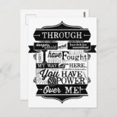 Du hast keinen Power über mir Postkarte (Vorne/Hinten)