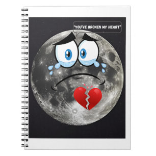 Du hast mein Herz gebrochen – Wenn der Mond sprech Notizblock