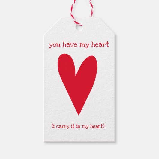 Du hast mein Herz | Gedicht von E.E. Cummings Geschenkanhänger (Vorderseite)