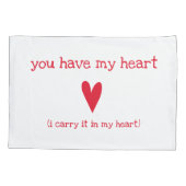 Du hast mein Herz | Gedicht von E.E. Cummings Kissenbezug (Rückseite)