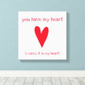 Du hast mein Herz | Gedicht von E.E. Cummings Leinwanddruck (Insitu (Holzboden))