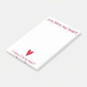 Du hast mein Herz | Gedicht von E.E. Cummings Post-it Klebezettel (angewinkelt)