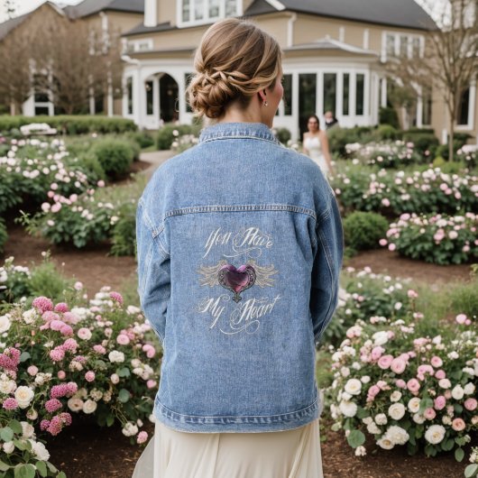 Du hast mein Herz Jeansjacke (Hochzeit Rückseite)
