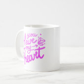 Du hast mein Herz Kaffeetasse (Vorderseite Links)