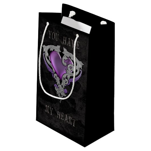 Du hast mein Herz Kleine Geschenktüte (Rückseite Schrägansicht)
