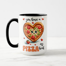 Du hast mein Herz Pizza Niedlichen Geschenke Tasse