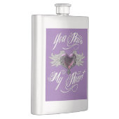 Du hast mein Herz rosa Flachmann (Rechts)