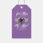 Du hast mein Herz rosa Geschenkanhänger (Vorderseite)