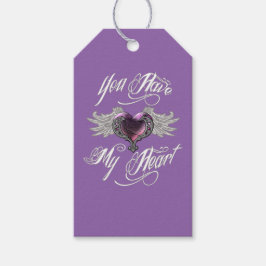 Du hast mein Herz rosa Geschenkanhänger