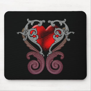 Du hast mein Herz (rot) Mousepad