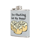 DU HAST MEINE BUNS AUSGESCHECKT? Funny Puff Spaß Z Flachmann (Links)