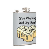 DU HAST MEINE BUNS AUSGESCHECKT? Funny Puff Spaß Z Flachmann (Rechts)