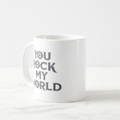 Du hast meine Welt gerockt. Kaffeetasse (Vorderseite Links)