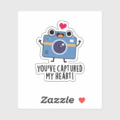 Du hast meinen herz-lustigen Fotoapparat eingefang Aufkleber (Blatt)