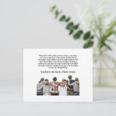 Du hast meinen Rücken, ich habe deinen Postkarte (Stehend Vorderseite)