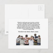 Du hast meinen Rücken, ich habe deinen Postkarte (Vorne/Hinten)