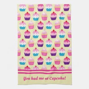 Du hast mich bei Cupcake Geschirrtuch