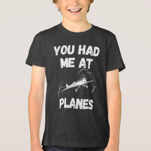 Du hast mich bei Flugzeugen Typography, Luftfahrt, Tri-Blend Shirt