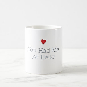 Du hast mich bei Hallo Roter Herz Kaffeetasse