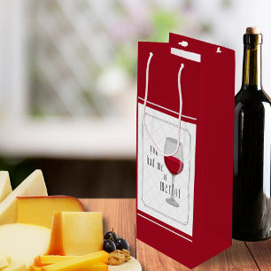 Du hast mich bei Merlot Geschenktüte Für Weinflaschen