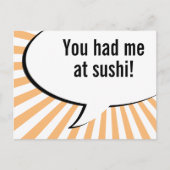 Du hast mich in Sushi gegessen Postkarte (Vorderseite)