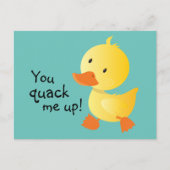 Du hast mich mit einem lustigen Entenchen überhäuf Postkarte (Vorderseite)