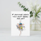 Du hast mich nicht klettern sehen postkarte (Stehend Vorderseite)